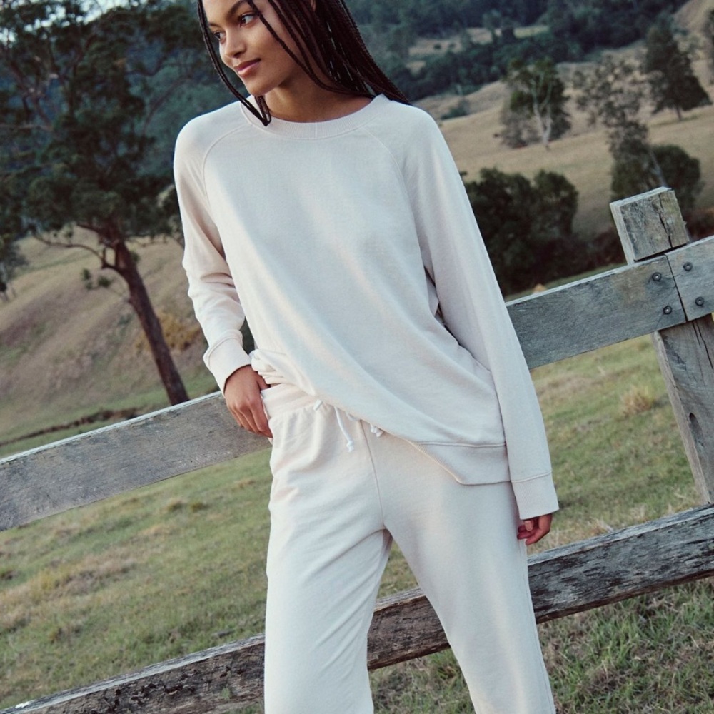 Free People Movement Playbook Tunic Oversized Crewneck Sweatshirt with Pockets